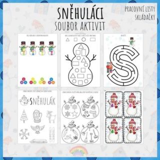🩵☃️Sněhuláci, soubor aktivit☃️🩵