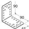 Uholník KL4 90x90x65x2,5 mm DMX