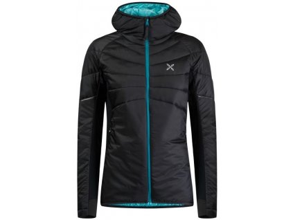 MONTURA CERVINO HOODY JACKET WOMAN BLACK TURQOUISE 9051