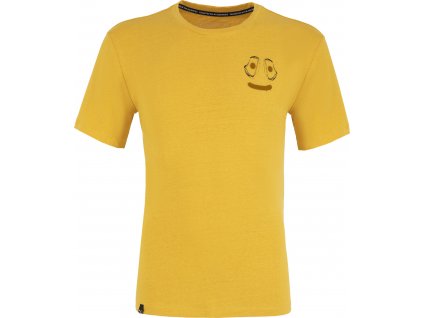 Triko Salewa Lavaredo Hemp Print Kr.r Pánské (Barva gold, Velikost L)