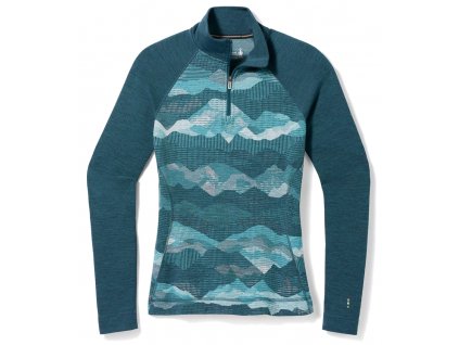 Triko Smartwool Classic Thermal Merino Zip DR dámské (Barva blue, Velikost M)