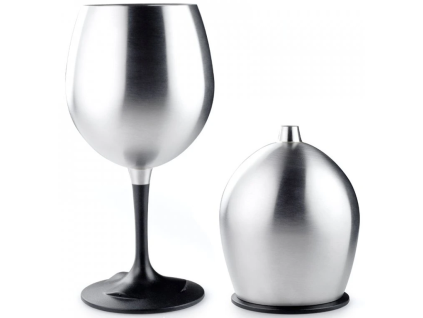 glacier stainless nesting red wine glass