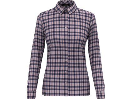 Košile Salewa Fanes Flannel Dámská (Barva zephyr/navy blazer, Velikost 36)