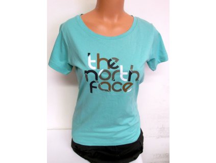 Triko North Face Calligraphy KR dámské (Barva tyrkysová, Velikost 38)