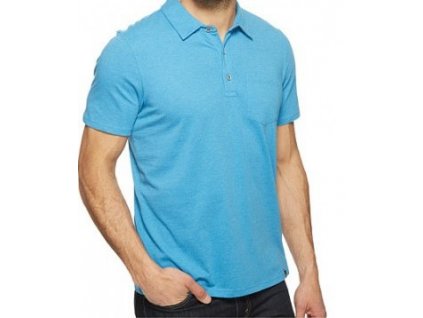Triko Prana Adder polo KR Pánské (Barva vodní modrá, Velikost M)
