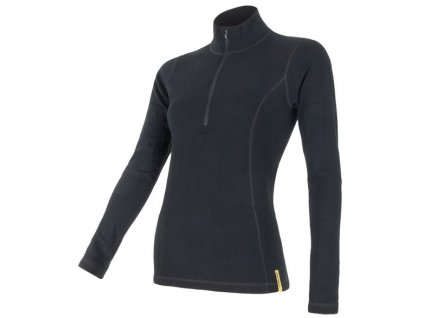 Triko SENSOR Double Face Merino Wool zip DR dámské (Barva Black, Velikost M)
