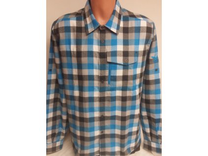 Košile Salewa Therma PL M L/S SRT  DR pánská (Barva Modrá, Velikost L)