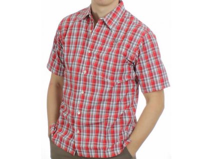Košile Salewa Triumph Dry AM S/S KR pánská (Barva červená, Velikost M)