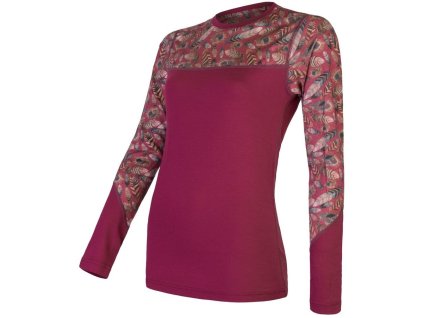 Triko Sensor Merino Impress DR Dámské (Barva deep blue/orgami, Velikost L)