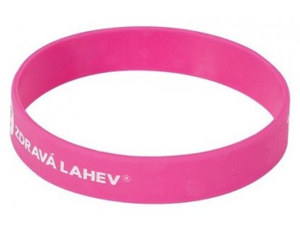 Zdravá láhev R&B náramek vlastní text (Barva růžová)