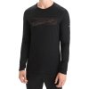 Triko Icebreaker Merino 200 Oasis LS Crewe Ski Stripes DR pánské (Barva Black, Velikost L)
