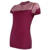 Triko Sensor Merino Impress KR Dámské (Barva černá floral, Velikost S)