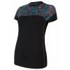Triko Sensor Merino Impress KR Dámské (Barva černá floral, Velikost S)