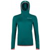 Mikina Ortovox Fleece Light Grid SN Hoody dámská (Barva Zelená, Velikost M)