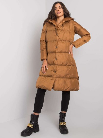 Prošívaná dámská dlouhá zimní bunda s kapucí Starlet