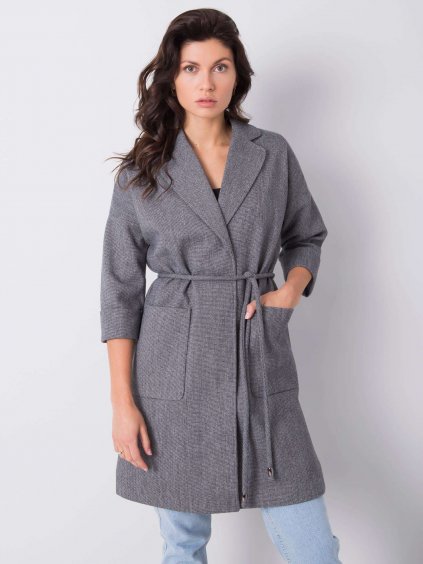 Pohodlný dámský kabát Calla s páskem