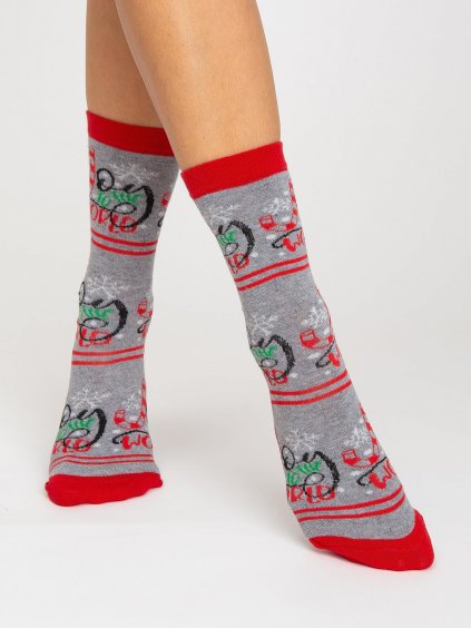 Dámské ponožky s vánočním potiskem 3 páry