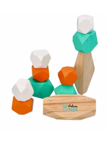 Dřevěná balanční hra - Kameny, Adam Toys