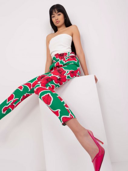 Dámské elegantní kalhoty s potiskem - ITALY MODA