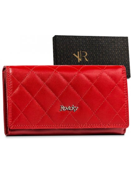 Dámská červená elegantní kožená peněženka - ROVICKY