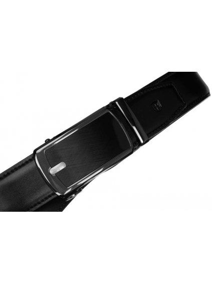Pánský kožený pásek s kovovou automatickou sponou - PETERSON