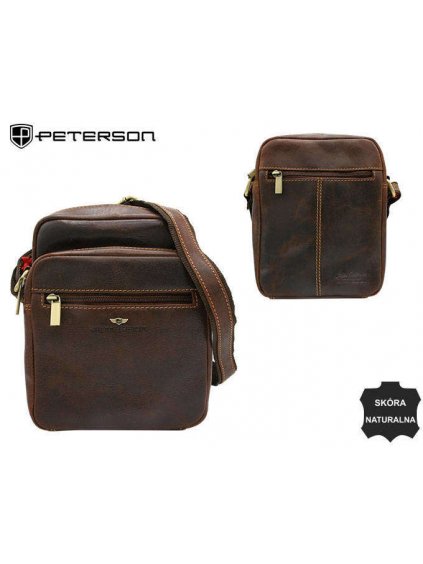 Praktická, kožená, pánská taška - PETERSON