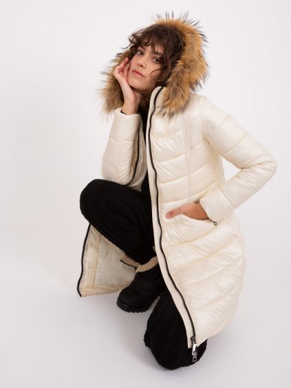 Dámská prošívaná zimní bunda s kapucí