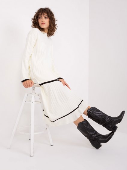 Dámská pletená souprava - sukně s oversize svetrem - BADU