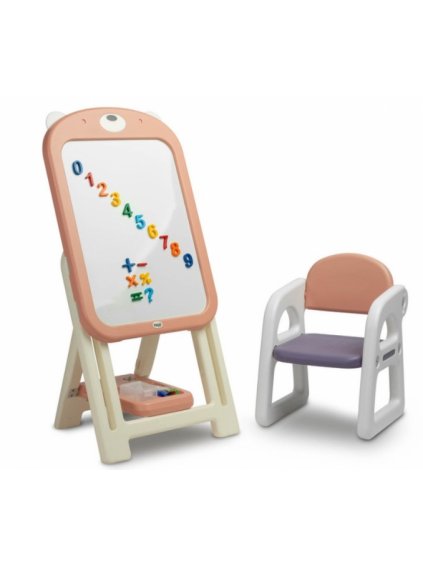 Dětská magnetická tabule se stolečkem TOYZ TED - růžová