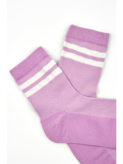 Ponožky nad kotník sportovní fialové