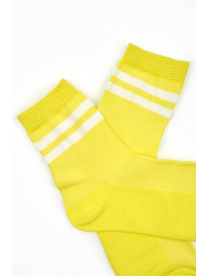Ponožky nad kotník sportovní žluté