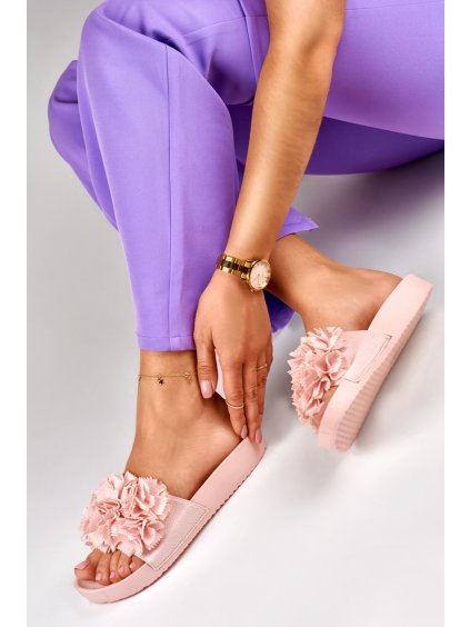 Dámské pantofle Pink floral Violett