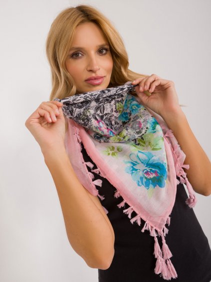 Dámský květinový šátek s bavlněným nádechem