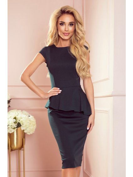 275867 elegantni midi saty s volanem zelene 192 14