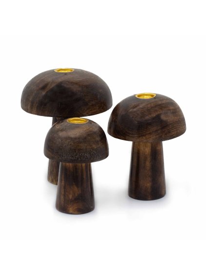 Set 3 Mini Stojánků na Kužely - Hříbky (10cm 9cm 8cm)
