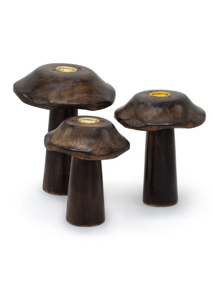Set 3 Mini Stojánků na Kužely - Hříbky (13cm 12cm 11cm)