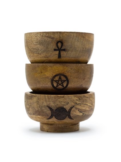 Malá Rituální Miska na Vonné Kužely 11x6.cm - (různé pentagram) (Varianta (různé pentagram) -)