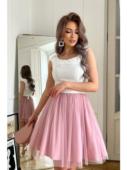 287736 spolecenske saty s tylovou vrstvenou sukni bicotone