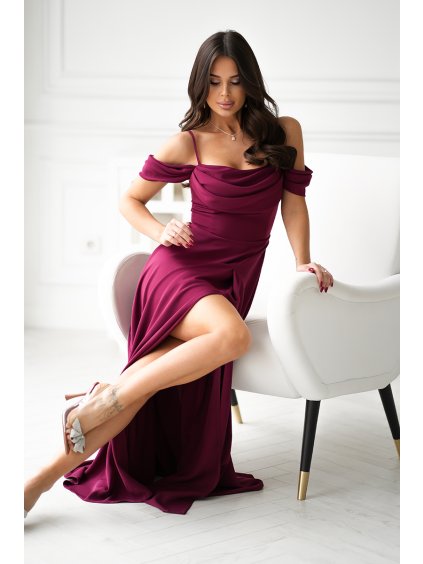 287898 velmi zenske maxi saty se spadlymi raminky bicotone