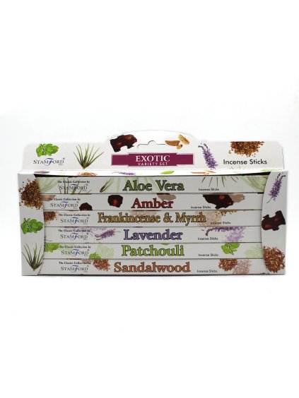 Vonné Tyčinky Stamford - Dárkový Set 6 Krabiček - Exotika (Varianta Dárkový Set 6 Krabiček - Exotika)