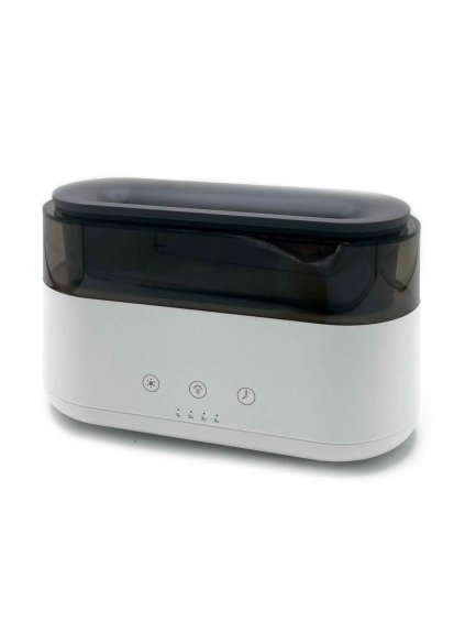 Moderní Aroma Difuzér - LED Hodiny - USB-C - Efekt Plamene