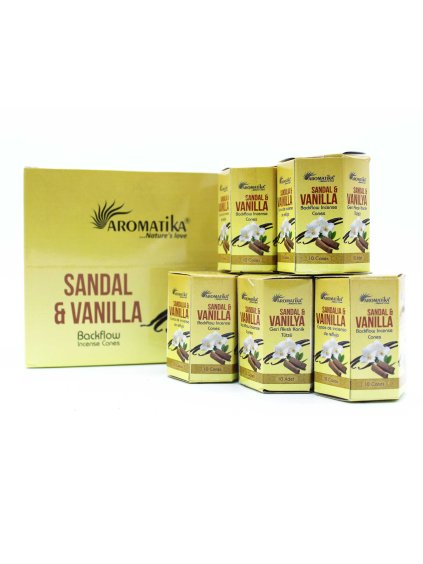 Aromatika Masala Kužele Tekoucí Dým - Santalové Dřevo a Vanilka