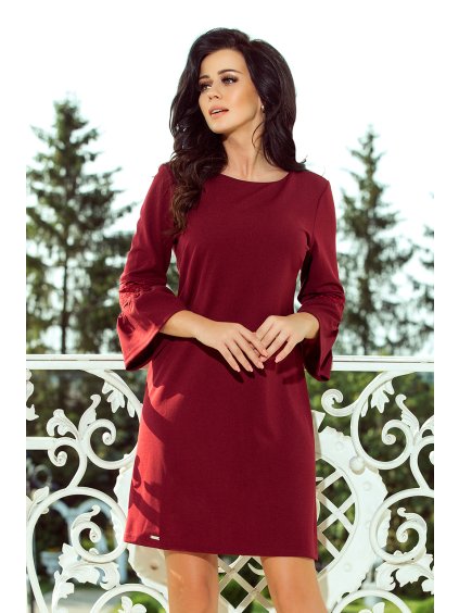 88077 saty s krajkou na rukavech margaret burgundska barva 190 8 numoco