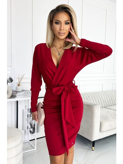 89526 celia obalkove saty s vystrihem na zadech vinove 401 1