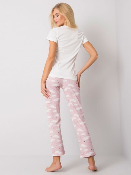 Dámské pyžamo - bílo-růžové