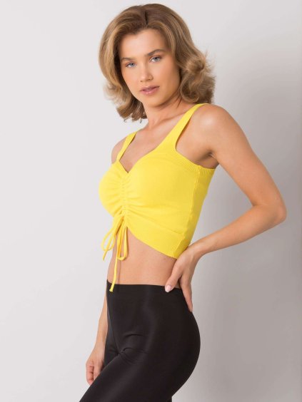 95340 damsky zluty top se stahovanim