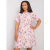 Dámské plus size květinové šaty se zavazováním - LAKERTA