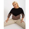 Dámská základní halenka plus size s 3/4 rukávem - RELEVANCE