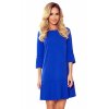 Pohodlné plisované šaty LUCY - královská modř - 228-8 - NUMOCO