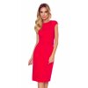 TAMARA Elegantní midi šaty s páskem - červené - 301-2